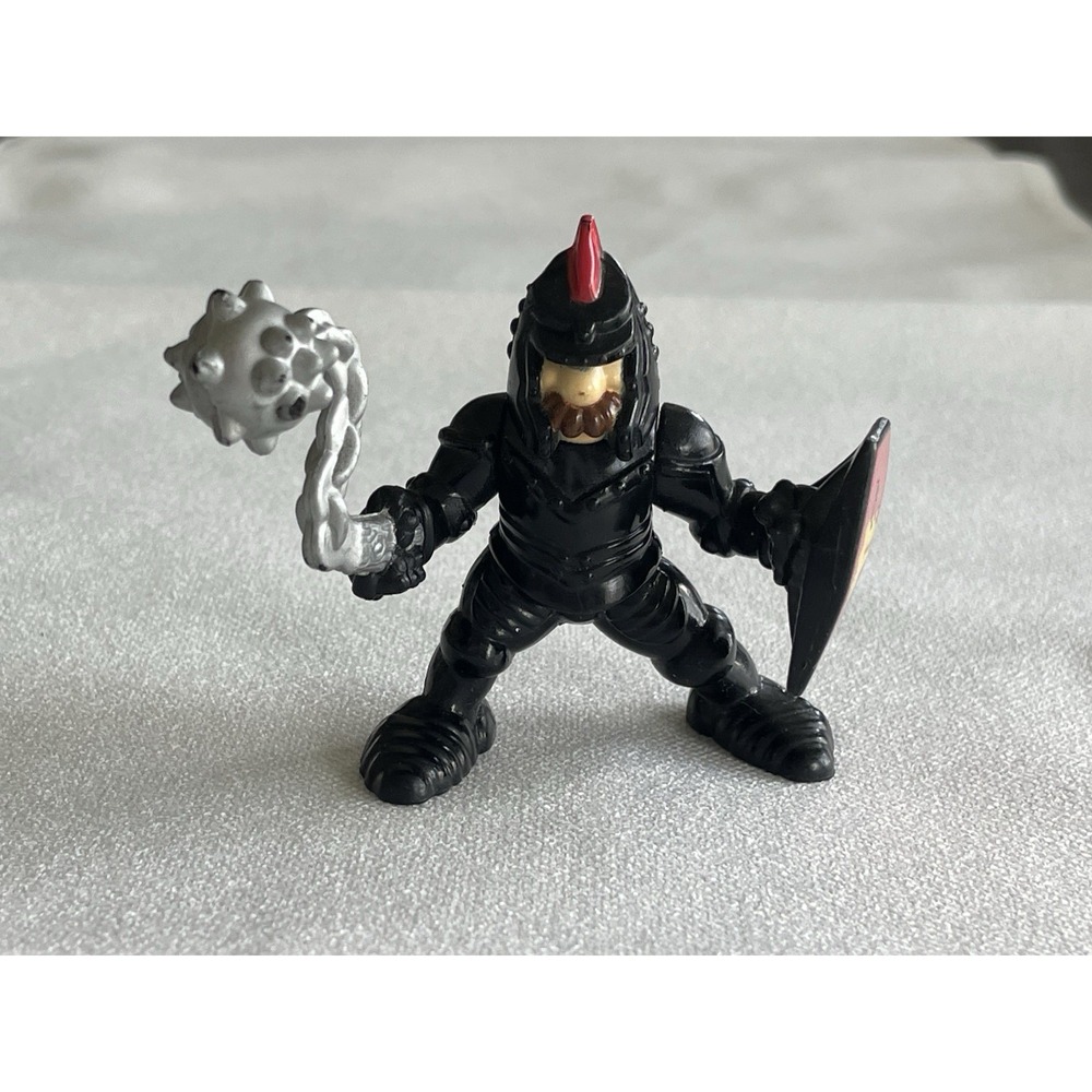 1994 Fisher Price Great Adventures Castle Black Knight Armor Mace Action Figure - Picture 2 of 9